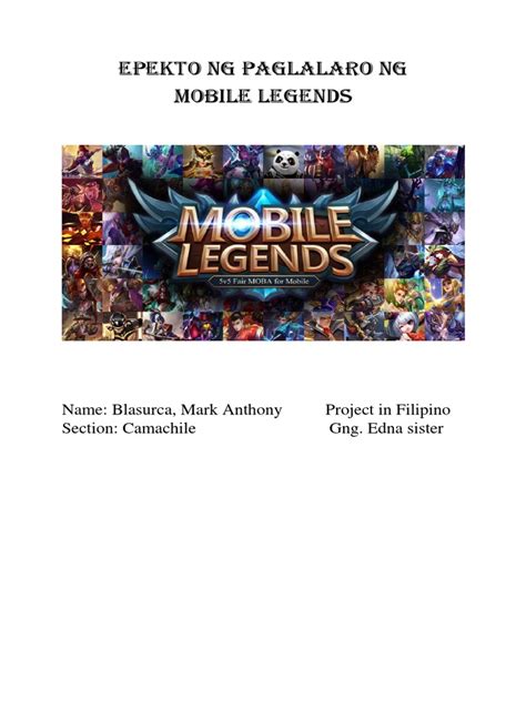 layunin ng mobile legends|(DOC) EPEKTO NG PAGLALARO NG MOBILE LEGENDS SA .